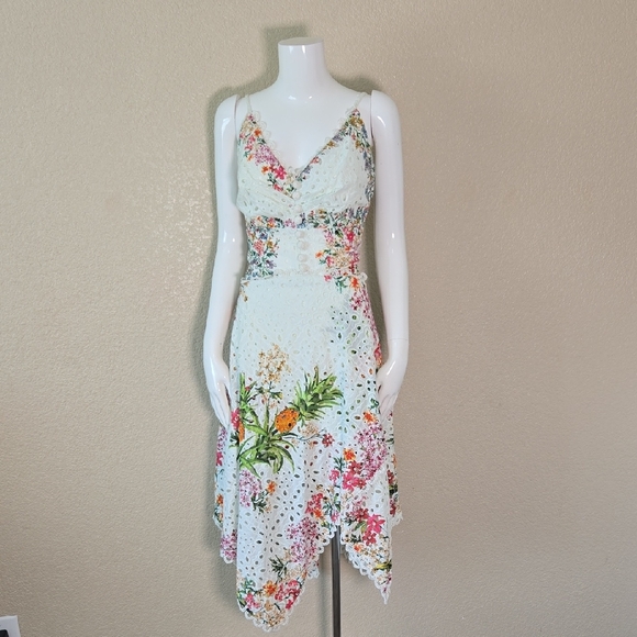 FARM Rio Dresses & Skirts - FARM Rio Asymmetrical Dress with Floral Patterns
